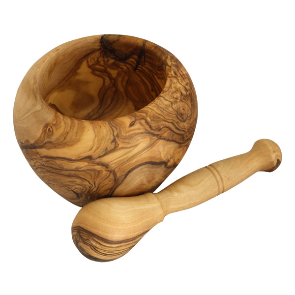 French Olive Wood Mortar + Pestle #petit