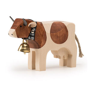 Swiss Wood Cow - Brown Spots