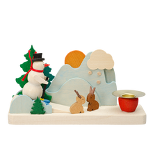 Load image into Gallery viewer, German Snowman Candleholder
