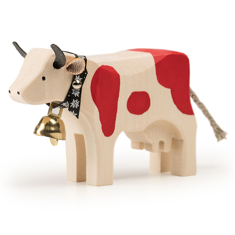 Swiss Wood Cow - Red Spots