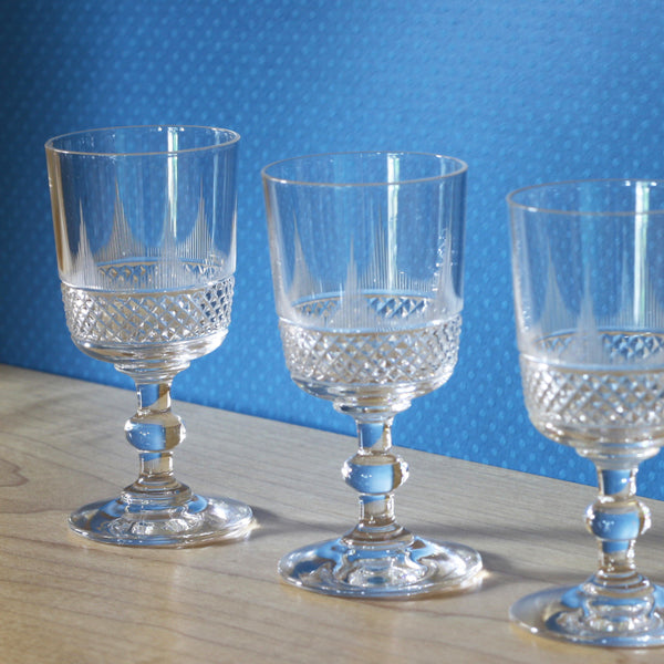 Vintage Cut Crystal Stemware — French Antiques Vintage French